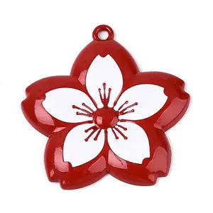 Spray Painted Alloy Big Pendants