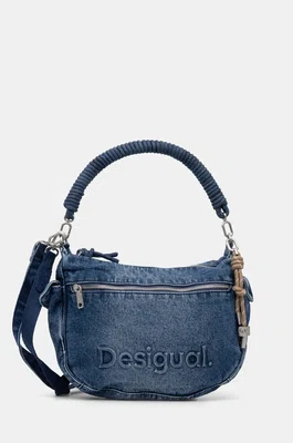Džínová taška Desigual HALF LOGO modrá barva, 25SAXD28