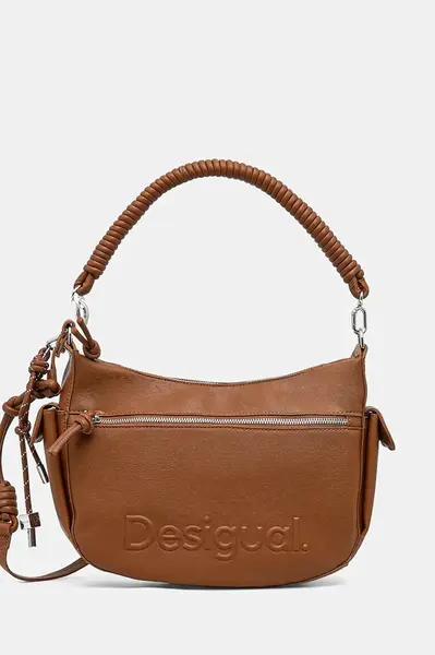 Kabelka Desigual HALF ASTANA CAMEL hnědá barva, 25SAXPBW