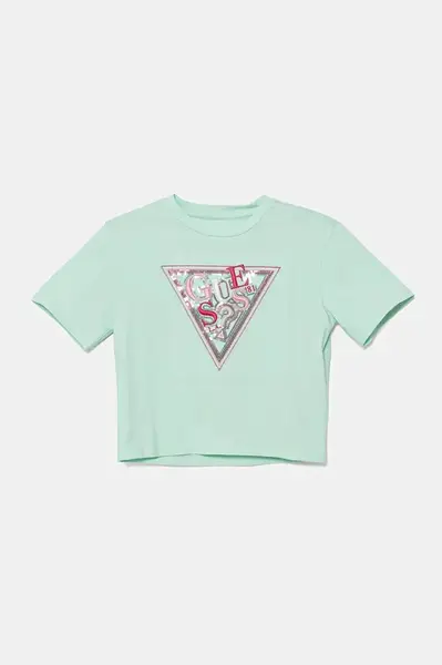Dětské tričko Guess tyrkysová barva, J5GI04 K6YW4
