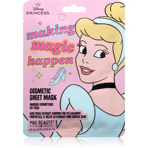 Mad Beauty Disney Princess Cinderella hydratačná plátienková maska 25 ml