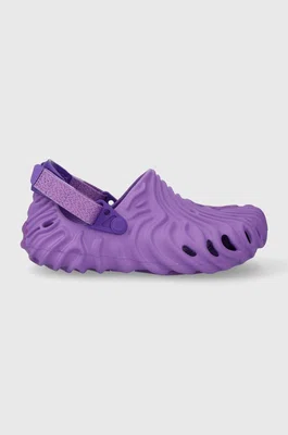 Dětské pantofle Crocs Salehe Bembury x The Pollex Clog fialová barva