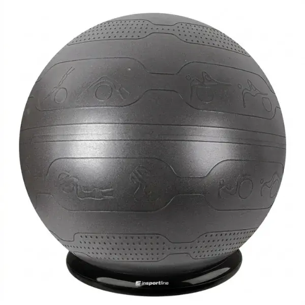 Gymnastický míč inSPORTline Stretch Ball 75 cm se základnou BallBase černá