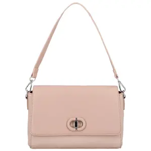 Elegantní dámská koženková kabelka na rameno Ciri, růžová