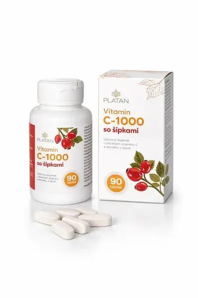 PLATAN Vitamín C-1000 so šípkami 90 tabliet