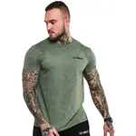 GymBeam BASIC HEATHER Pánské triko, zelená, velikost