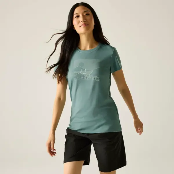 Dámské funkční tričko regatta fingal tyrkysová 36