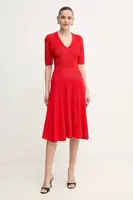 Šaty Herve Leger Lyla červená barva, mini, SHO8284542