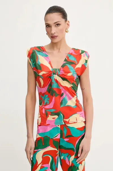 Halenka Morgan dámská, oranžová barva, vzorovaná, DIRE