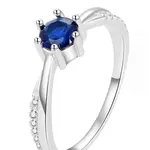 Beneto Krásný stříbrný prsten se zirkony AGG305L 60 mm