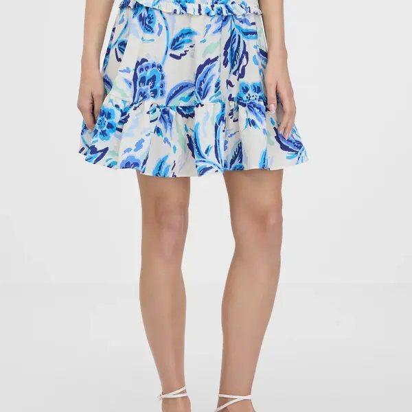 Orsay Blue Women's Floral Skirt - Women's