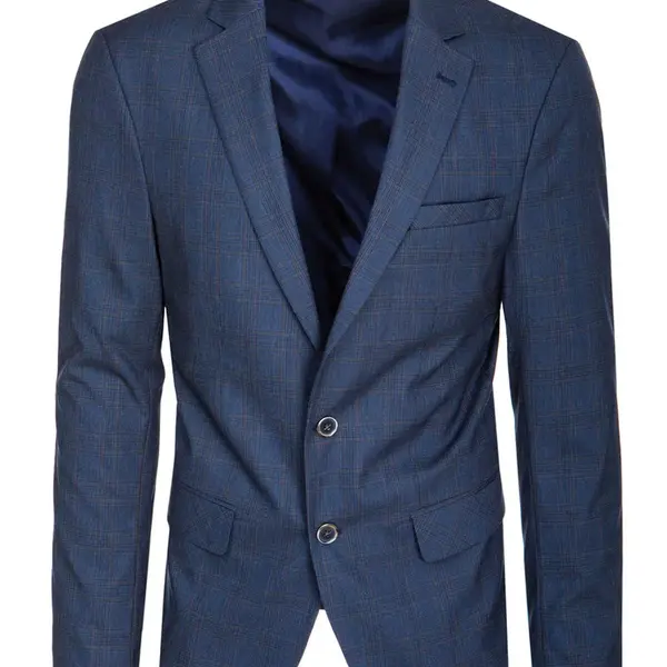 Pánska jednoradová modrá sako