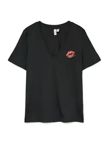 VERO MODA Tričko 'VMFEYOLA'  krvavo červená / čierna