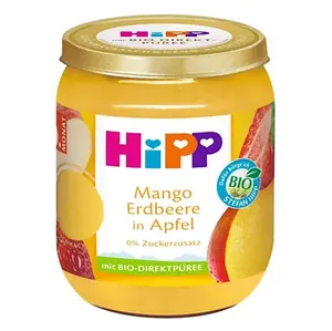 HIPP Jablka s mangem a jahodami BIO 160 g