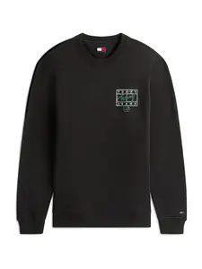 Tommy Jeans Mikina  jedľová / čierna / strieborná