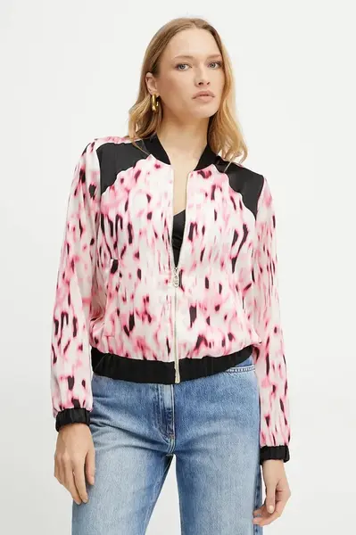 Mikina Liu Jo dámská, růžová barva, vzorovaná, TA5197 TS964