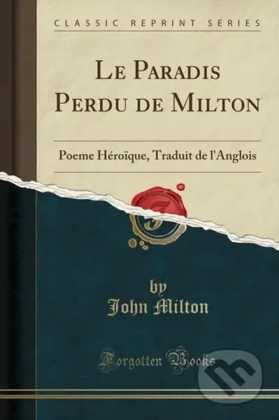 Le Paradis Perdu De Milton - John Milton - kniha z kategorie Poezie