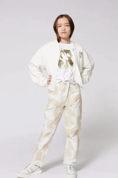 Dětská bomber bunda Dkny bílá barva, D62284