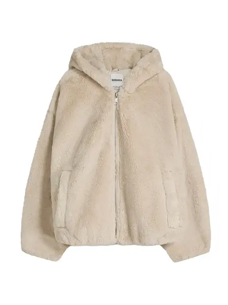 Bershka Prechodná bunda  piesková