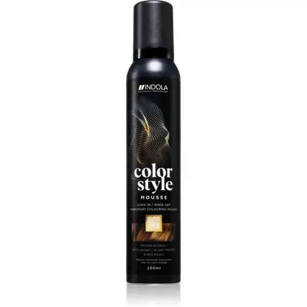 Indola Color Style Mousse tónovacia pena na vlasy odtieň Medium Blonde 200 ml