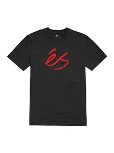 Es pánské tričko éS Scrip Mid Black | Černá | Velikost L | 100% bavlna