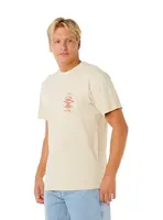 Rip curl pánské tričko Search Icon Vintage White | Bílá | Velikost S | 100% bavlna
