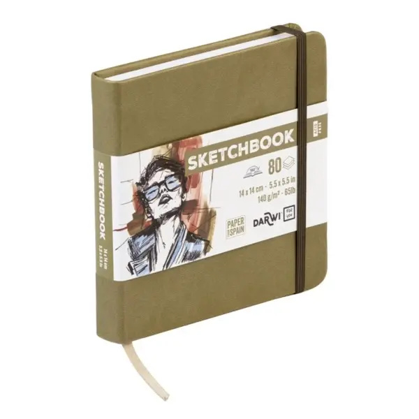 Sketchbook Darwi 14x14 Khaki