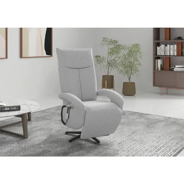 Sit & More RELAXAČNÍ KŘESLO, textil, světle šedá