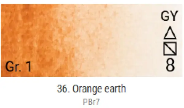 Akvarelové barvy Grand Godet – 36 Orange Earth