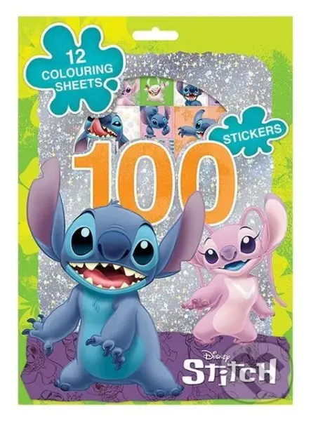 100 samolepek s omalovánkovými listy Lilo & Stitch