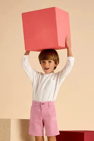 Dětské kraťasy Mayoral chino serża basic červená barva, 202