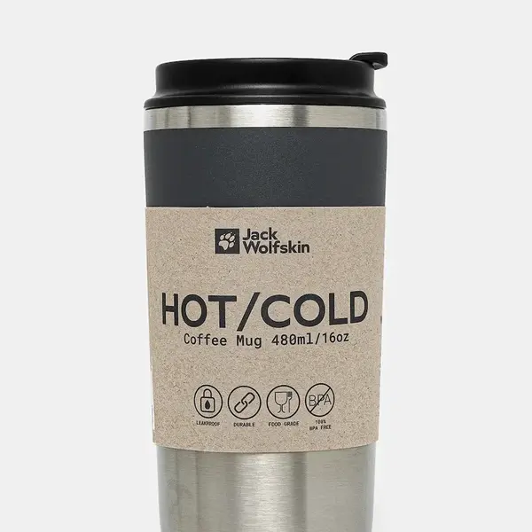 Termohrnek Jack Wolfskin Saima 480 ml šedá barva, A64002
