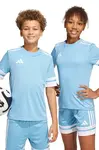 Dětské tričko adidas Performance modrá barva, s potiskem, JJ0050
