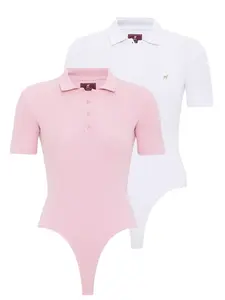 Williot Košeľové body  ružová / biela