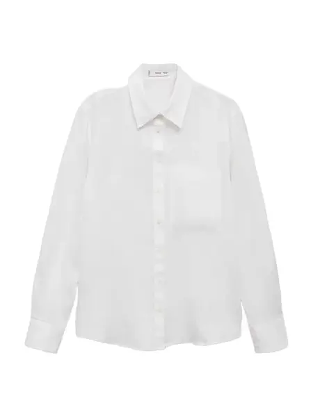 MANGO Blúzka  šedobiela