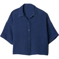 GAP V-CROPPED Dámska košeľa, tmavo modrá, veľkosť