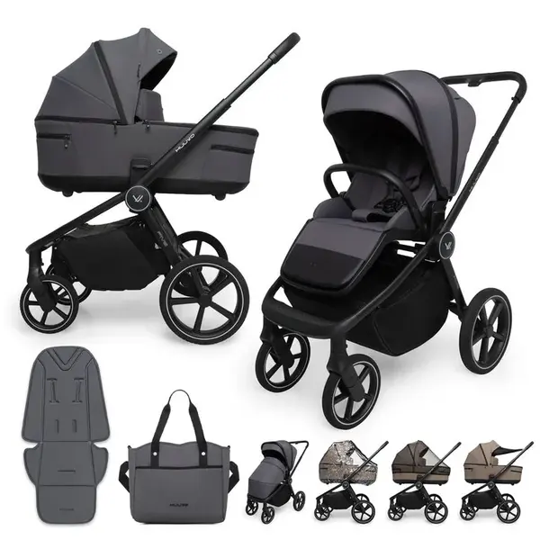 MUUVO Kočárek kombinovaný Five 2v1 Iron Graphite