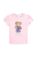 Dětské bavlněné tričko Polo Ralph Lauren růžová barva, 310964040001