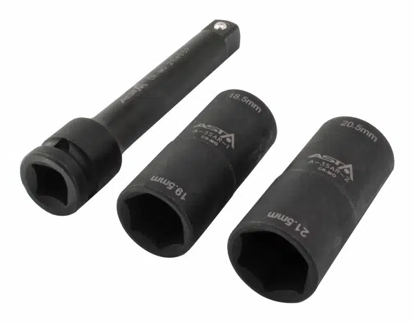 Úderové hlavice, oboustranné, pro ALU kola, rozměry 18,5 - 21,5 mm, 3 ks - ASTA