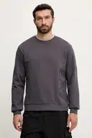 Mikina EA7 Emporio Armani pánská, šedá barva, hladká, AF10432.7M000151