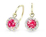 Cutie Jewellery Krásné dětské náušnice ze žlutého zlata C2745-10-X-1 červená