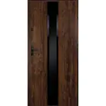 Vchodové dveře Neptun 90 P ořech černá inox/grafitová