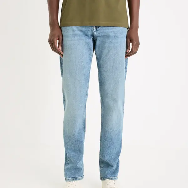 Svetlomodré pánske straight fit džínsy Celio C15