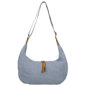 Trendy textilní dámská kabelka na rameno Ester, modrá