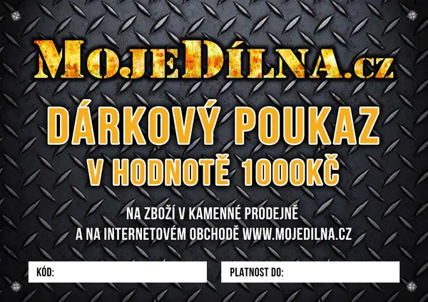 MDtools Dárkový poukaz MojeDílna.cz v hodnotě 1000 Kč - online, platba předem Varianta: Online. platba předem