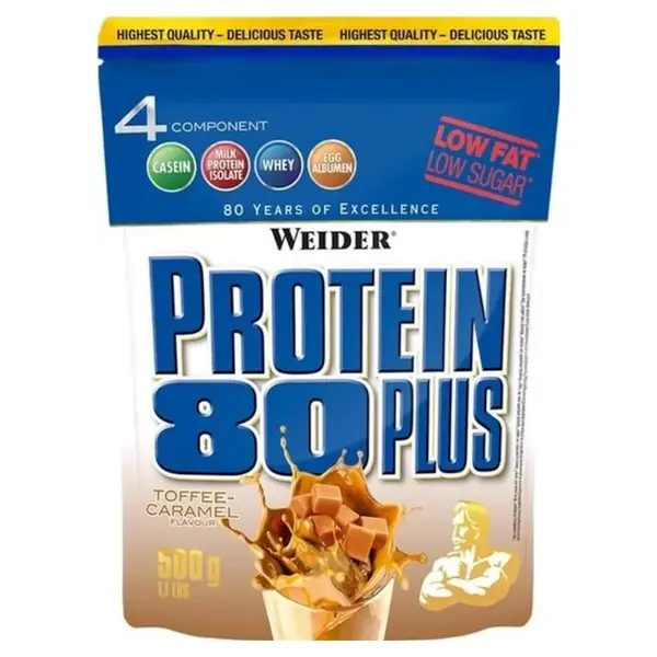 WEIDER 80 Plus protein toffee a caramel 500 g