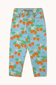 Detské rifle Tinycottons STRAWBERRIES STRAIGHT JEANS