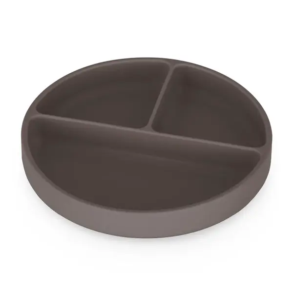 Petite&Mars Take&Match 6m+ dělený talíř kulatý Bitter Cocoa 1 ks