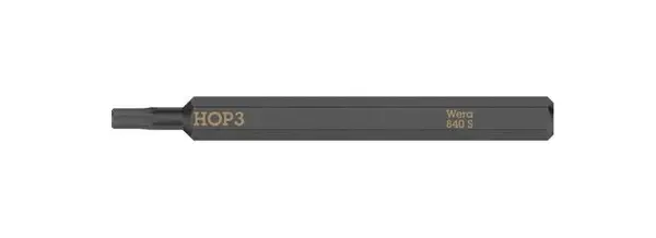 Bit s vnitřním šestihranem, úderový (rázový), 3 mm, délka 70 mm, 1/4" - Wera Velikost: 3 mm