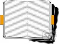 Moleskine - sada 3 malých linajkových notesov (čierna väzba)